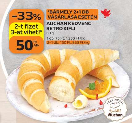 AUCHAN KEDVENC RETRO KIFLI