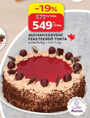AUCHAN KEDVENC FEKETEERDŐ TORTA