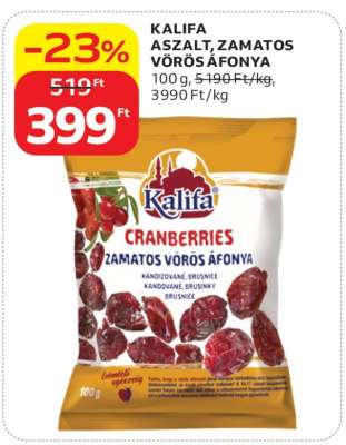 KALIFA ASZALT, ZAMATOS VÖRÖS ÁFONYA