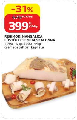 Régimódi Mangalica Füstölt Csemegeszalonna