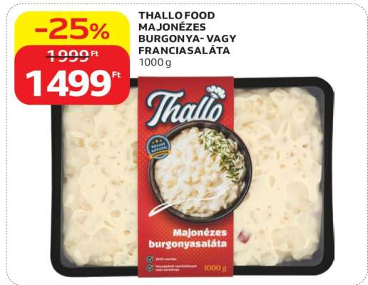 THALLO FOOD MAJONÉZES BURGONYA- VAGY FRANCIASALÁTA