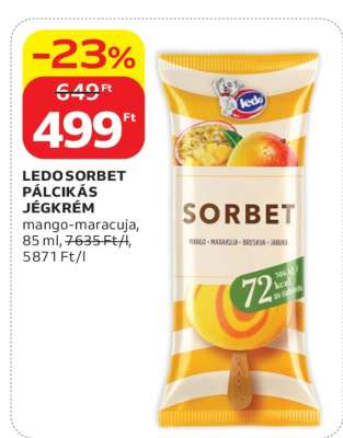 LEDO SORBET PÁLCIKÁS JÉGKRÉM