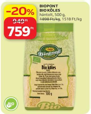 BIOPONT BIO KÖLES