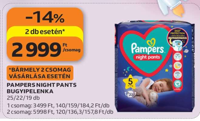PAMPERS NIGHT PANTS BUGYIPELENKA