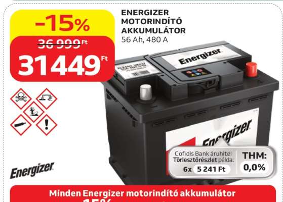 ENERGIZER MOTORINDÍTÓ AKKUMULÁTOR