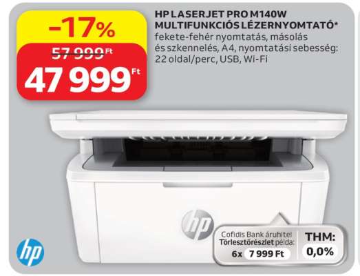 HP LaserJet Pro M140w Multifunkciós Lézernyomtató