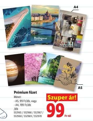 Prémium füzet