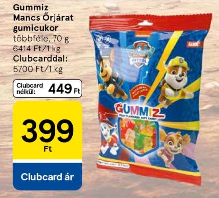 Gummiz Mancs Őrjárat gumicukor