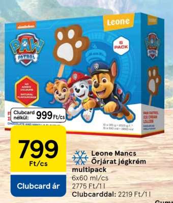 Leone Mancs Őrjárat jégkrém multipack