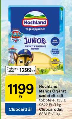 Hochland Mancs Őrjárat szeletelt sajt