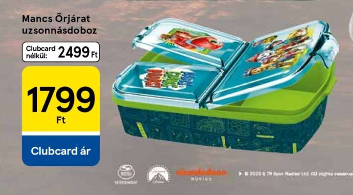 Mancs Őrjárat uzsonnásdoboz