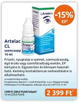 Artelac CL szemcsepp 10 ml