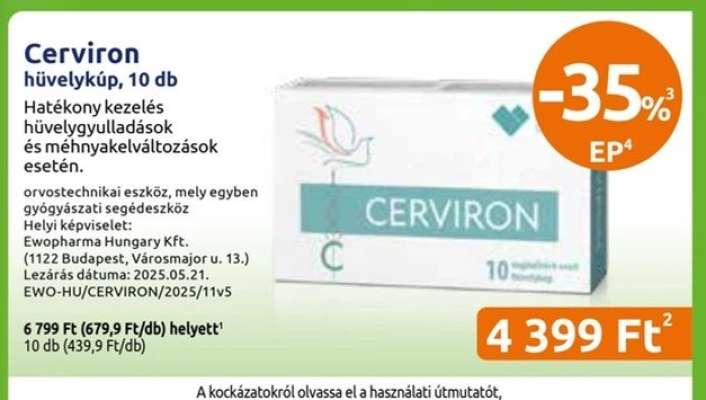 Cerviron hüvelykúp, 10 db