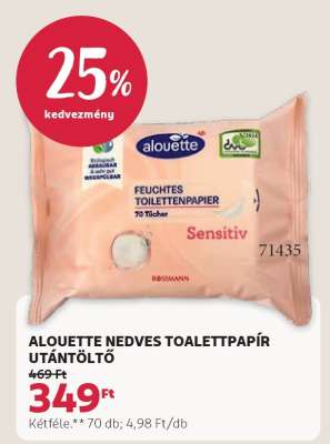 ALOUETTE NEDVES TOALETTPAPÍR UTÁNTÖLTŐ