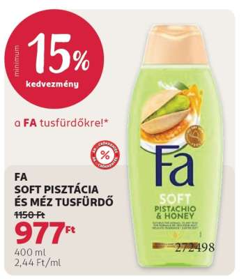 FA SOFT PISZTÁCIA ÉS MÉZ TUSFÜRDŐ