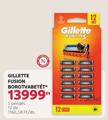 GILLETTE FUSION BOROTVABETÉT