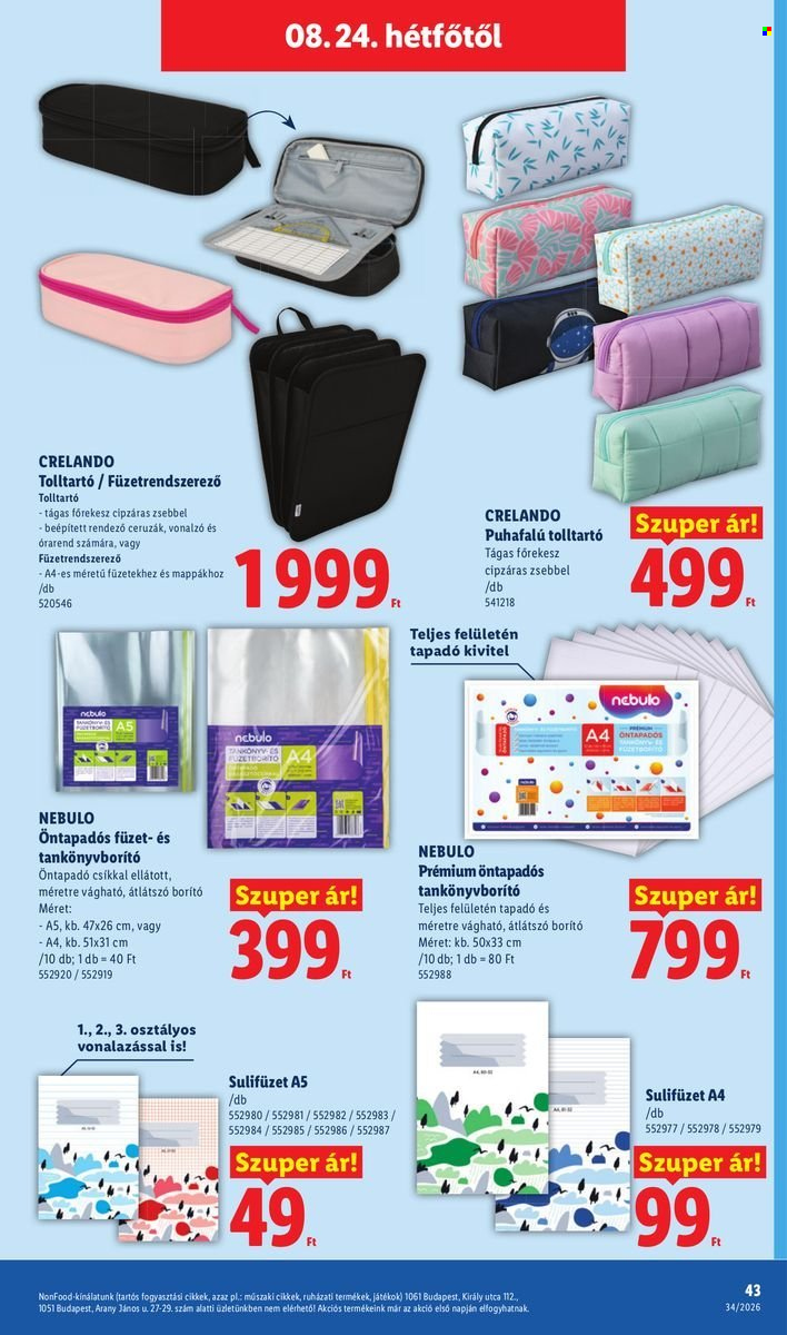 Lidl akciós újságok - 2026.08.19 - 2026.08.26. Oldal 43