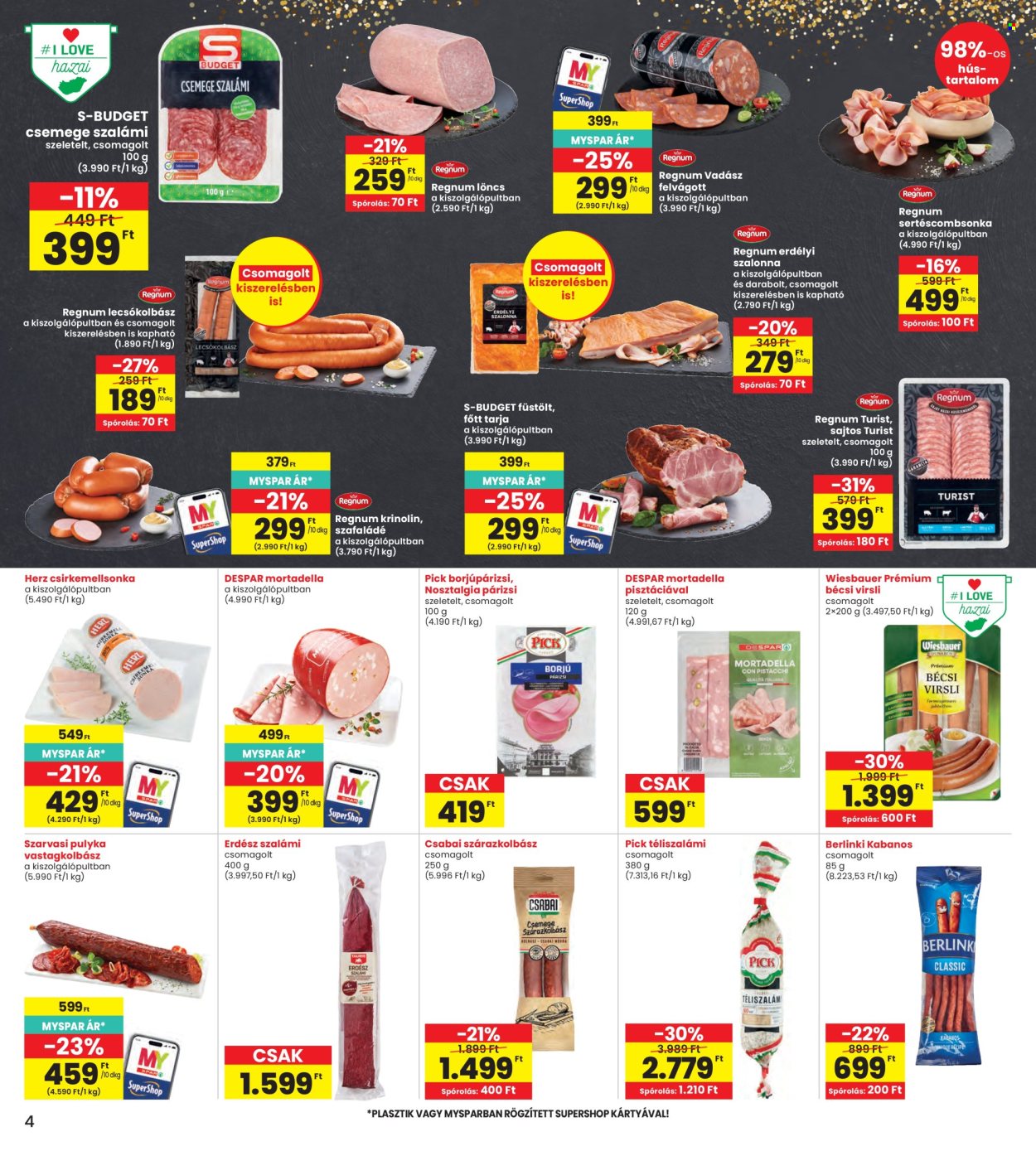 INTERSPAR akciós újságok - 2026.08.19 - 2026.08.26. Oldal 4