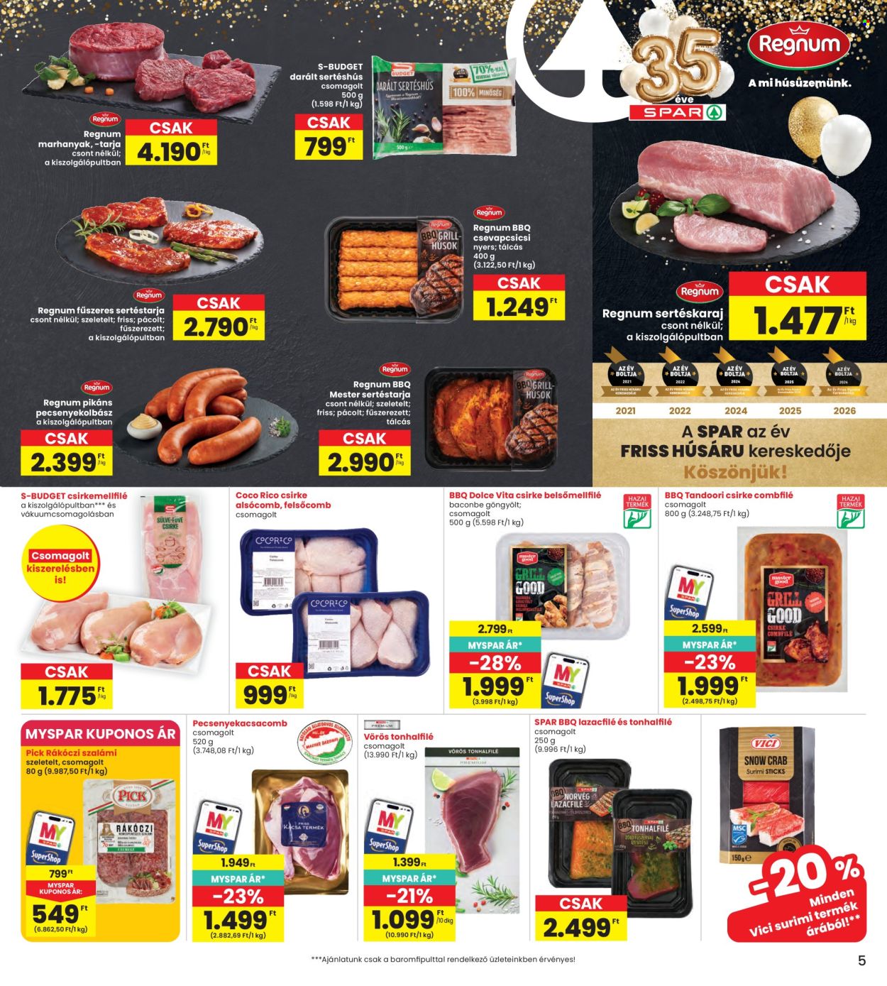 INTERSPAR akciós újságok - 2026.08.19 - 2026.08.26. Oldal 5