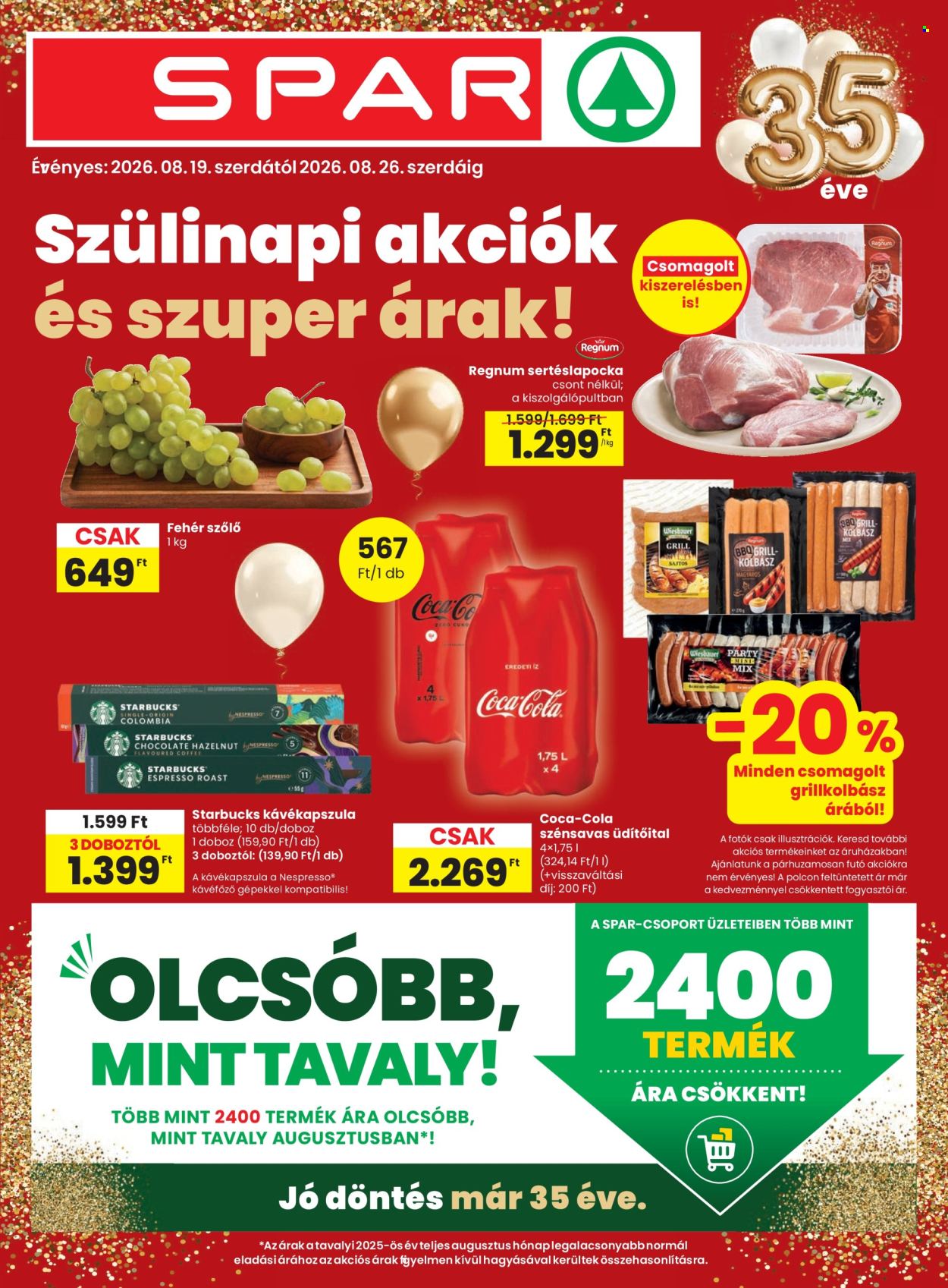 SPAR akciós újságok - 2026.08.19 - 2026.08.26. Oldal 1