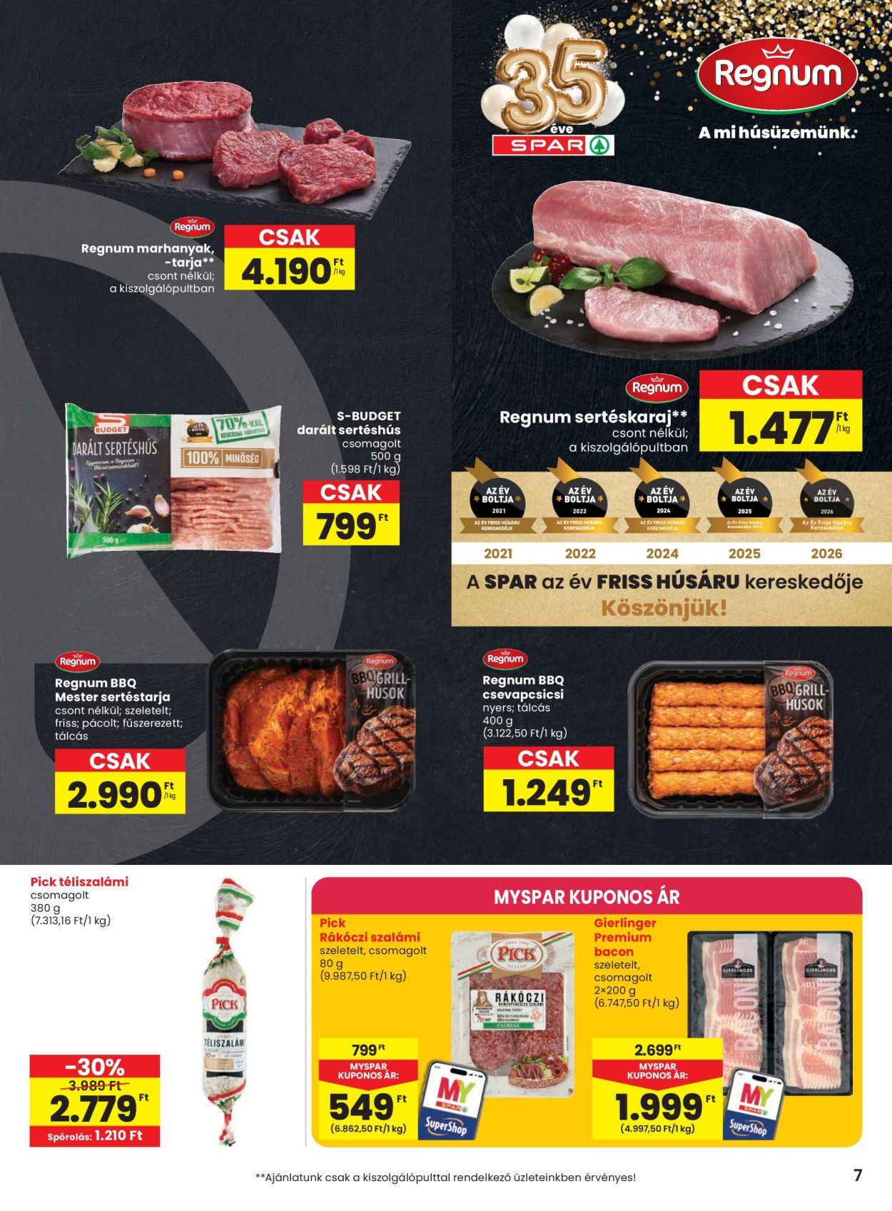 SPAR akciós újságok - 2026.08.19 - 2026.08.26. Oldal 7