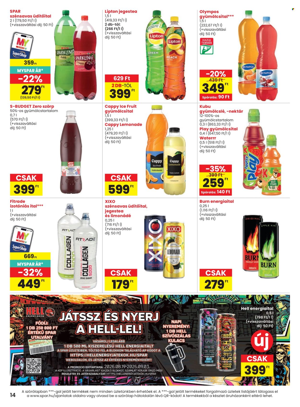 SPAR akciós újságok - 2026.08.19 - 2026.08.26. Oldal 14