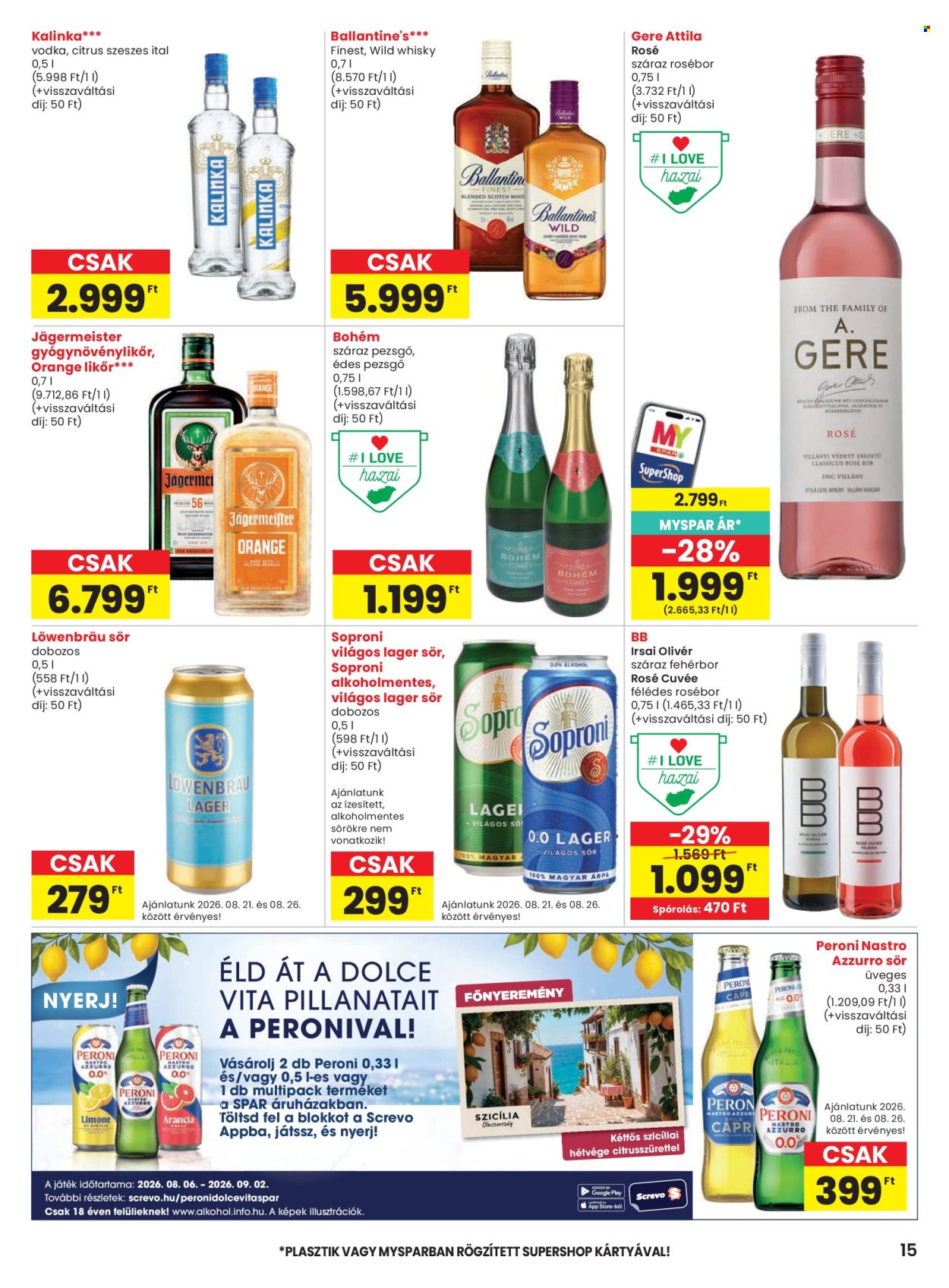 SPAR akciós újságok - 2026.08.19 - 2026.08.26. Oldal 15