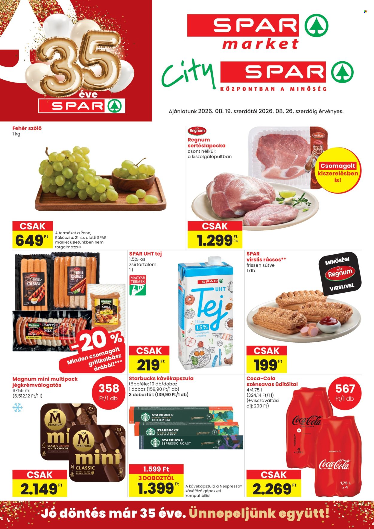 SPAR akciós újságok - 2026.08.19 - 2026.08.26. Oldal 1