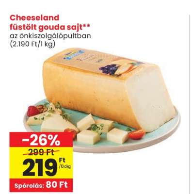 Cheeseland füstölt gouda sajt