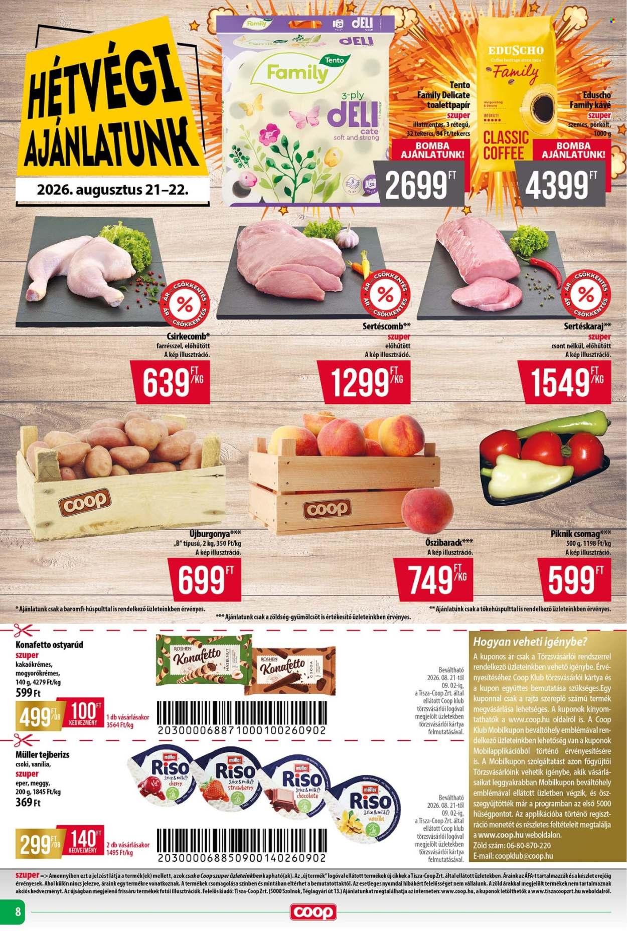 Coop akciós újságok - 2026.08.21 - 2026.08.26. Oldal 8