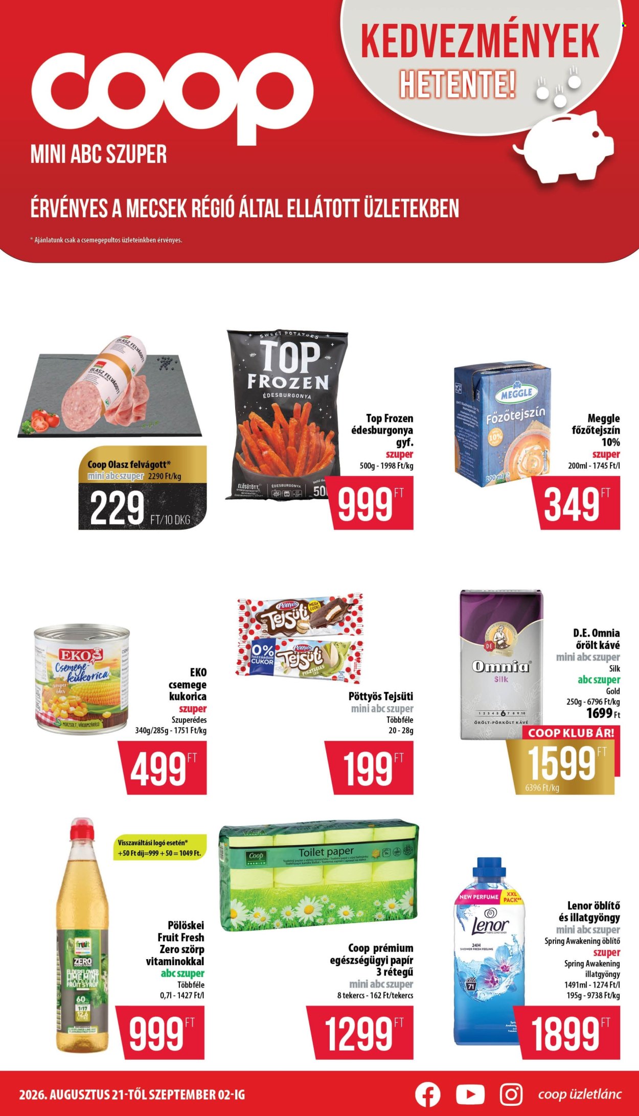 Coop akciós újságok - 2026.08.21 - 2026.09.02. Oldal 1