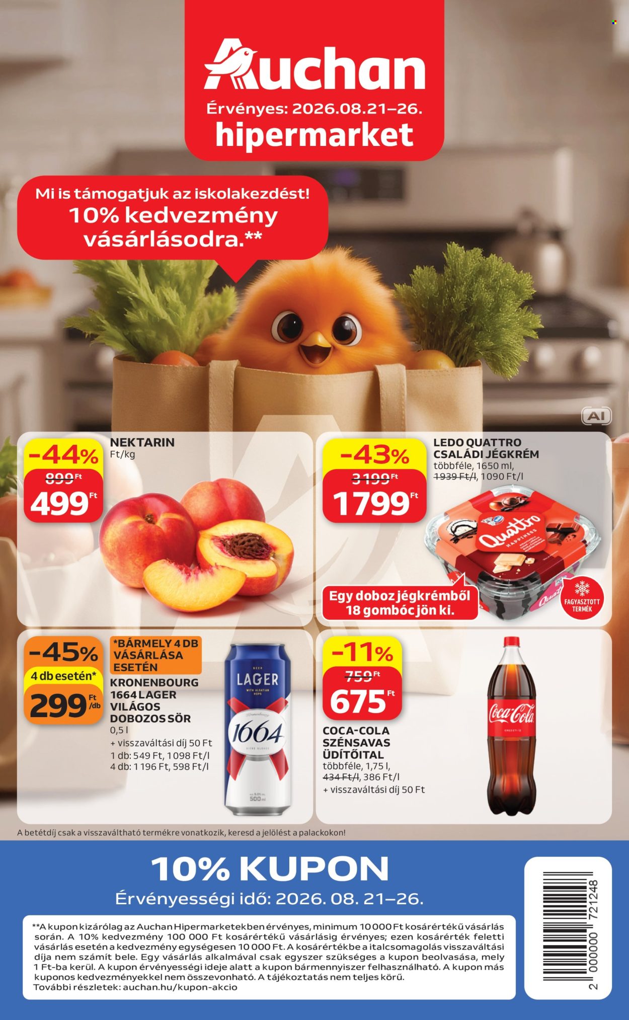 Auchan akciós újságok - 2026.08.21 - 2026.08.26. Oldal 1