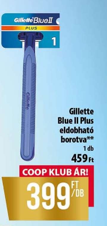 Gillette Blue II Plus eldobható borotva