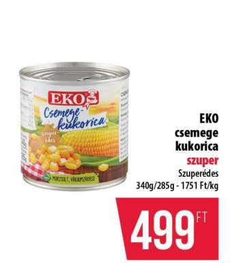 EKO csemege kukorica