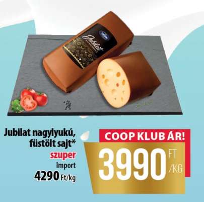 Jubilat Nagylyukú Füstölt Sajt