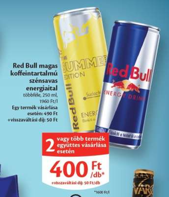 Red Bull magas koffeintartalmú szénsavas energiaital