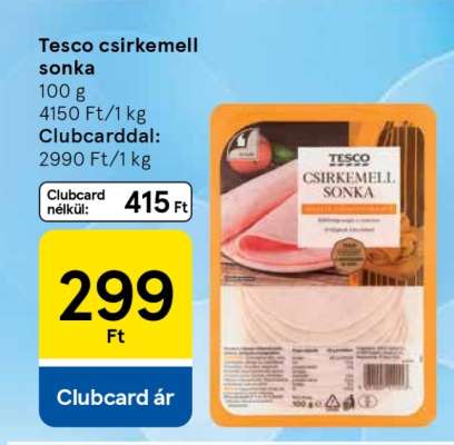 Tesco csirkemell sonka