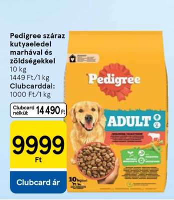 Pedigree száraz kutyaeledel marhával és zöldségekkel