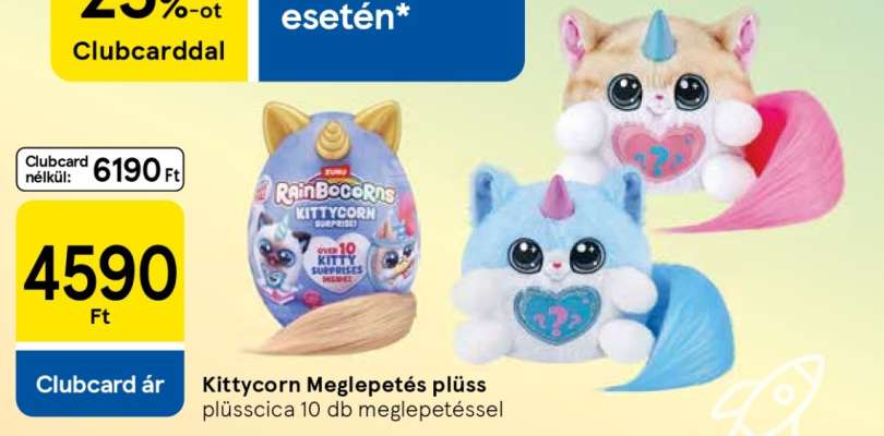 Kittycorn meglepetés plüss