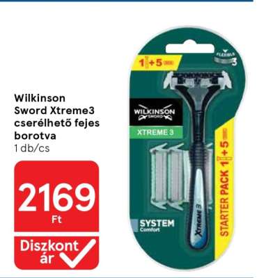 Wilkinson Sword Xtreme3 cserélhető fejes borotva