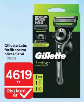 Gillette Labs férfiborotva bőrradírral