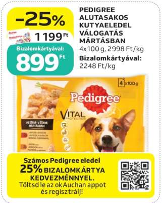 PEDIGREE ALUTASAKOS KUTYAELEDEL VÁLOGATÁS MÁRTÁSBAN