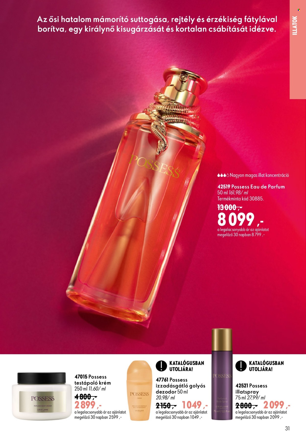 Oriflame akciós újságok - 2026.08.19 - 2026.09.08. Oldal 31