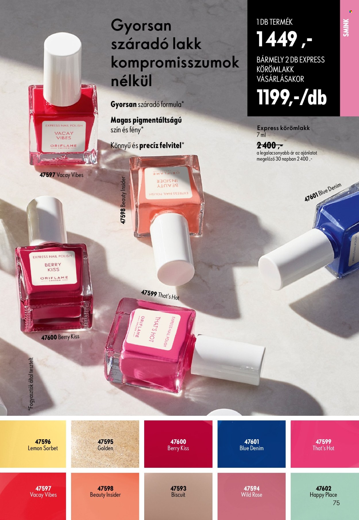 Oriflame akciós újságok - 2026.08.19 - 2026.09.08. Oldal 75
