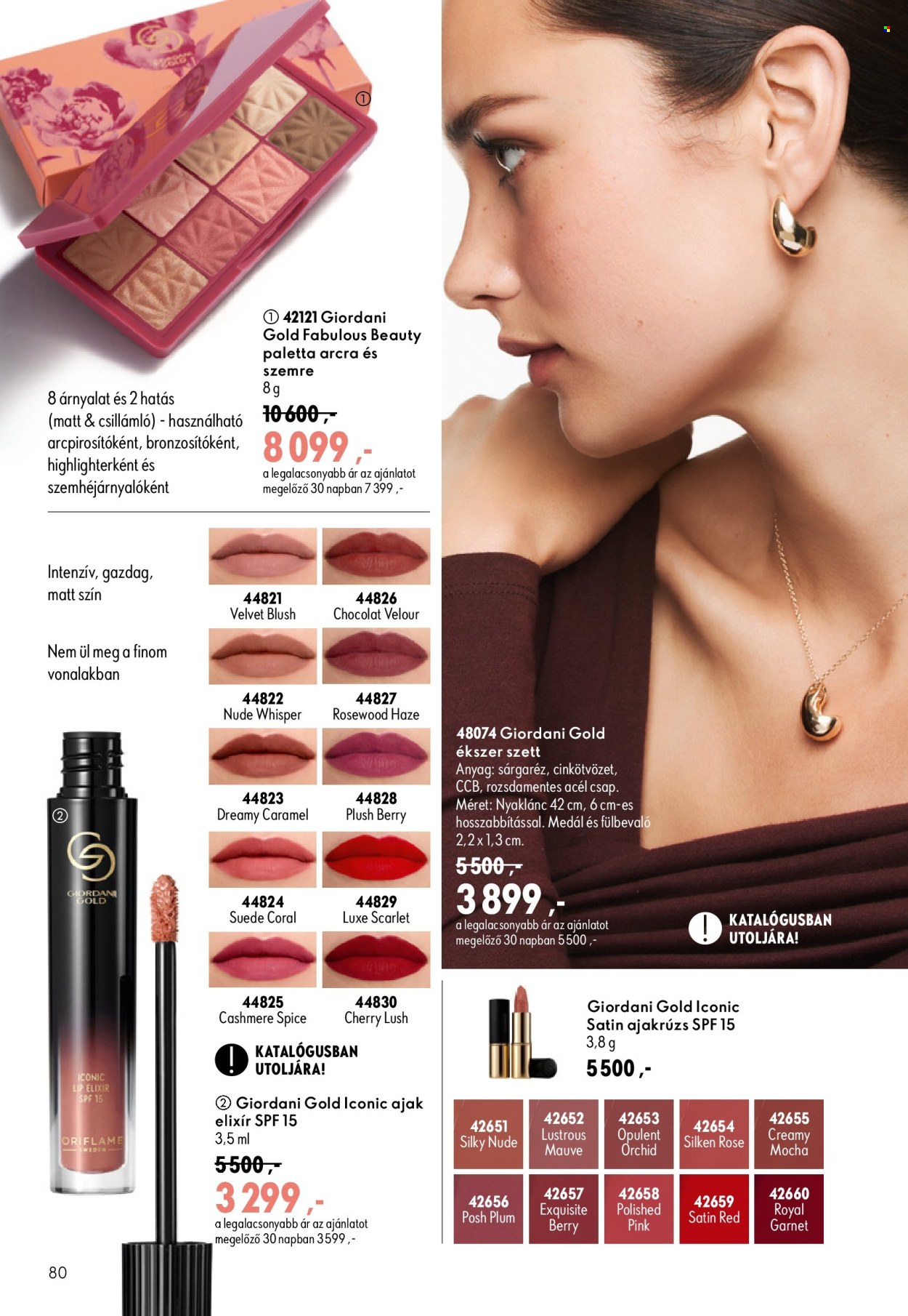 Oriflame akciós újságok - 2026.08.19 - 2026.09.08. Oldal 80