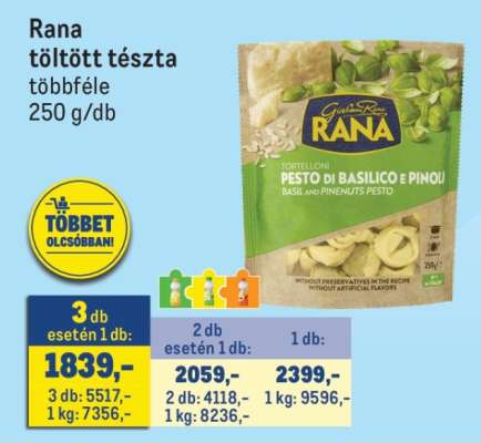 Rana töltött tészta