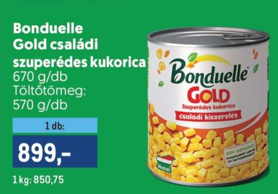 Bonduelle Gold Családi szuperédes kukorica