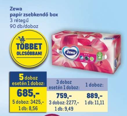 Zewa papír zsebkendő box
