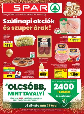 Újság SPAR - 2026.08.27 - 2026.09.02.