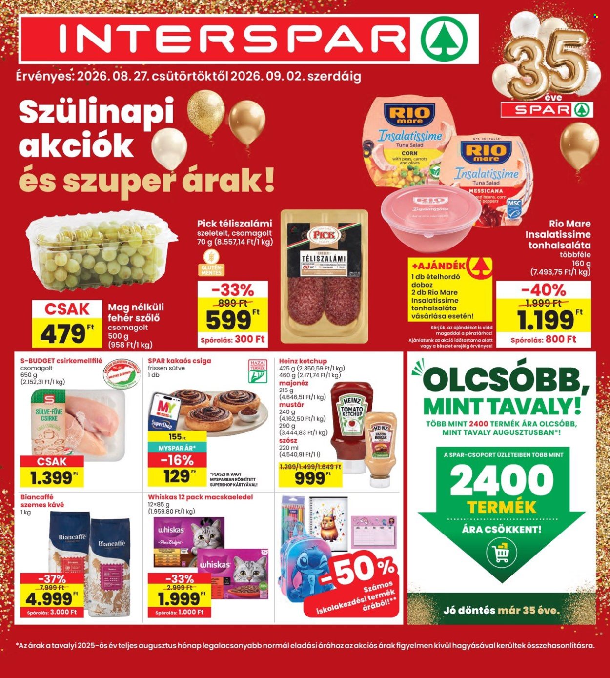 INTERSPAR akciós újságok - 2026.08.27 - 2026.09.02. Oldal 1